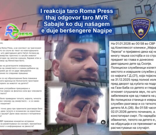 ТРАГИЧЕН СЛУЧАЈ ВО СКОПЈЕ: ДВЕГОДИШНО ДЕТЕ ОД РОМСКА ЗАЕДНИЦА ЗАГИНА ОД ЗАЛУТАН КУРШУМ – СЕМЕЈСТВОТО БАРА ПРАВДА, МВР ИСТРАЖУВА
